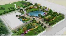 湖景花园全景鸟瞰效果
