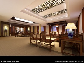 茶会所大厅效果图