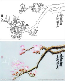 玉兰花 艺术玻璃 高清图