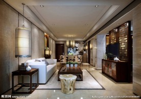 家装中式客厅效果图