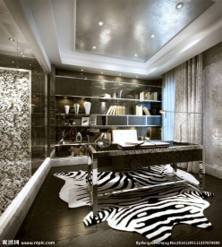 家装书房效果图