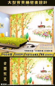 卡通背景墙装饰画