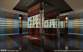 酒文化会所效果图