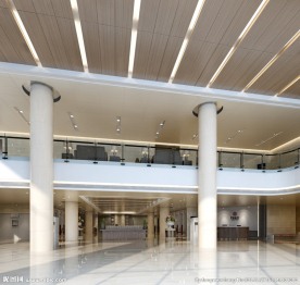 银行大堂效果图