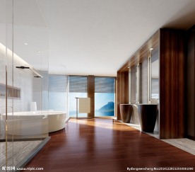 客房浴室效果图