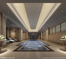 简欧游泳池效果图