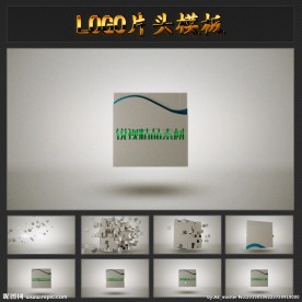 三维立体LOGO汇聚模板