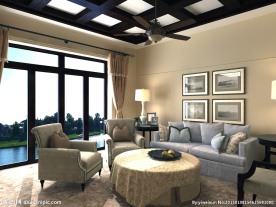 地中海客厅沙发一角