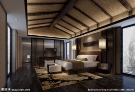 中式卧室效果图