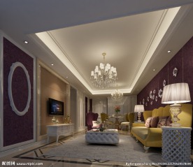 欧式客厅效果图