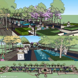 景观入口设计方案模型