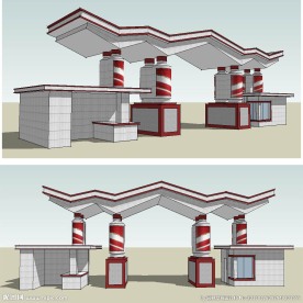 酒厂大门草图大师模型