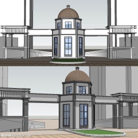 欧式小区大门草图大师SU模型