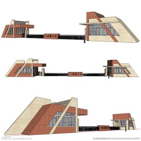 工厂大草图大师建筑模型