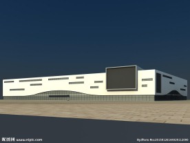 超市效果图3D模型