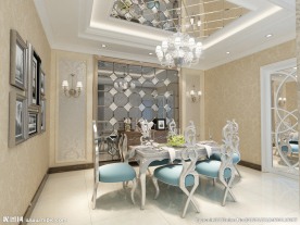 别墅餐厅效果图