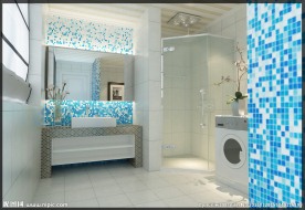 卫生间淋浴房效果图模型