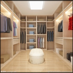 整体衣帽间效果图模型