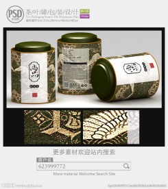 古典茶罐子包装设计展开图