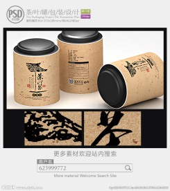 环保茶叶罐子包装设计展开图