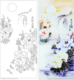 花好月圆 牡丹花