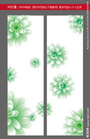 移门图案 简约移门图案 绿色