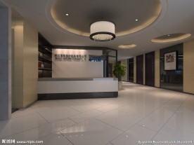 办公楼接待厅室内效果图3d模型