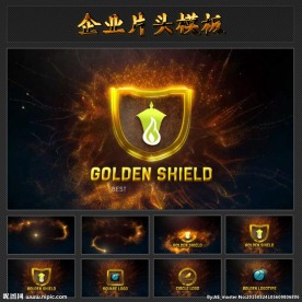 金色粒子LOGO开场