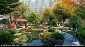 小区景观效果图