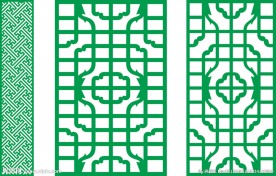雕花矢量图 雕花隔断
