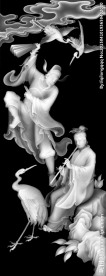精品八仙人物灰度图