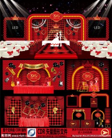 主题婚礼百老汇红黑婚礼