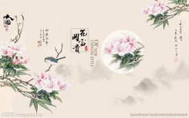 花开富贵桃花中国特色