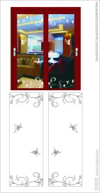 玻璃移门矢量图