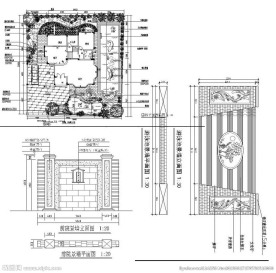 家居大门建筑设计CAD图纸