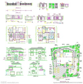 别墅户型建筑CAD图纸