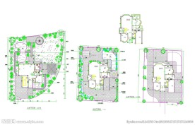 别墅庄园建筑CAD图纸