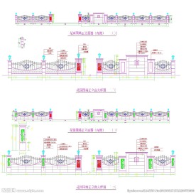 别墅大门建筑CAD图纸