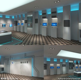 企业展厅设计效果图图片