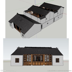 民居建筑草图大师SU模型