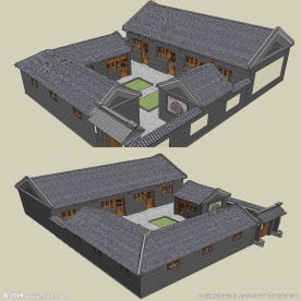 民居建筑模型建筑草图大师SU