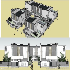 中式合院建筑草图大师SU模型