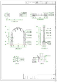 纯金属小拱门CAD施工图