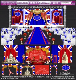 英伦风主题婚礼设计 婚礼效果图