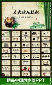 茶韵动态PPT模板