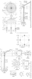 园林建筑花架凉亭CAD图