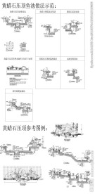 黄蜡石假山跌水做法CAD图