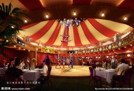 酒店室内马戏表演