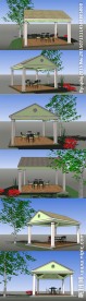 花园中的休息凉亭SU模型设计