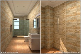 主人房卫生间效果图